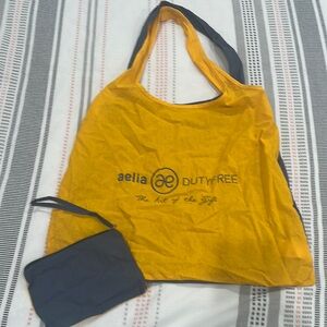 Yellow Tote Bag with Pouch